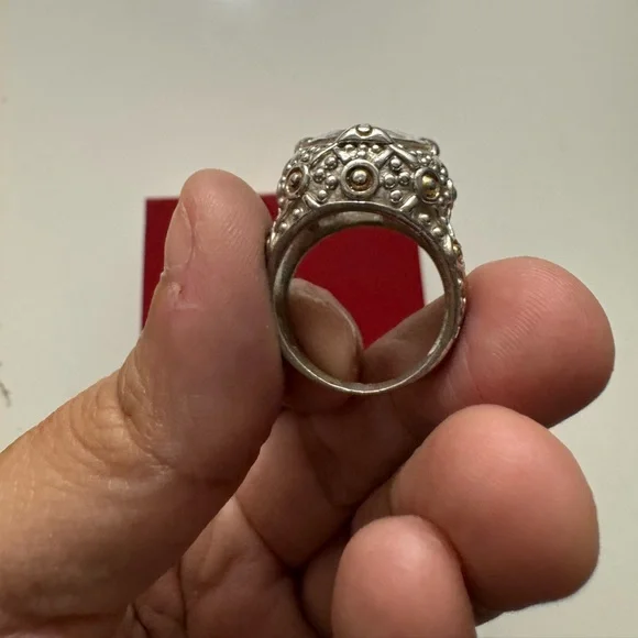 Large Rhinestone 925 Cocktail Rings - Picture 7 of 9